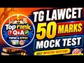 TG LAWCET Practice Test 2026 .Law Entrance Practice Questions. Mock Test with Key | Telugu