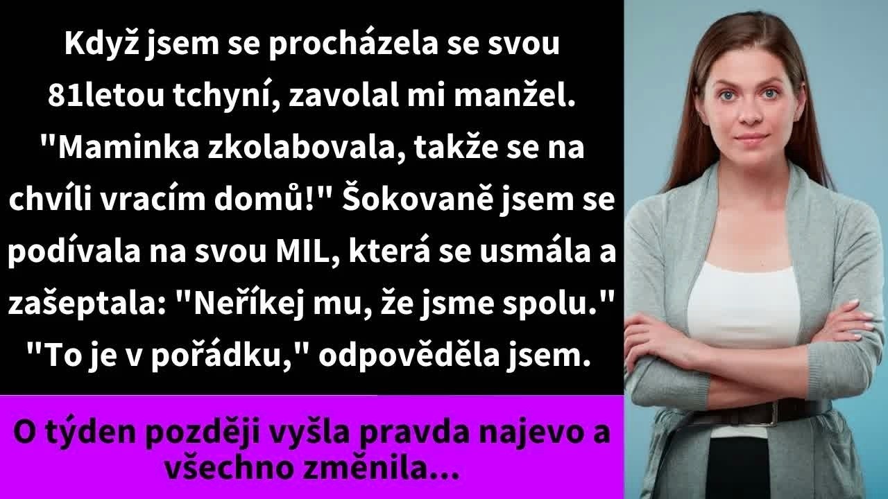 Ten den v parku mi manžel zavolal se zdrceným hlasem: „Máma zkolabovala!" Jenže moje tchyně stála vedle mě, naprosto zdravá, a přiložila si prst ke rtům: „Ať je to tajemství." Nevěděla jsem, že...