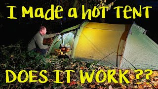 HOT TENT CAMPING - I converted my oex Coyote lll tent into a hot tent