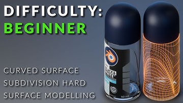 Modelleren van harde oppervlakken voor beginners | Modelleer deodorantfles in blender