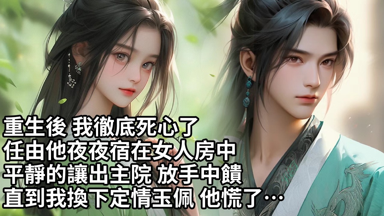 【一口氣看完】重生後 我徹底死心了任由他夜夜宿在女人房中平靜的讓出主院 放手中饋直到我換下定情玉佩 他慌了…