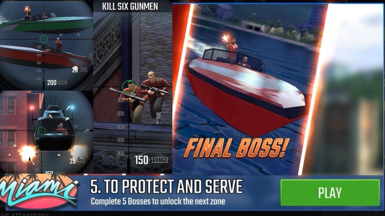 Pure Sniper game Z17 Old Town BOSS 5 TO PROTECT AND SERVE