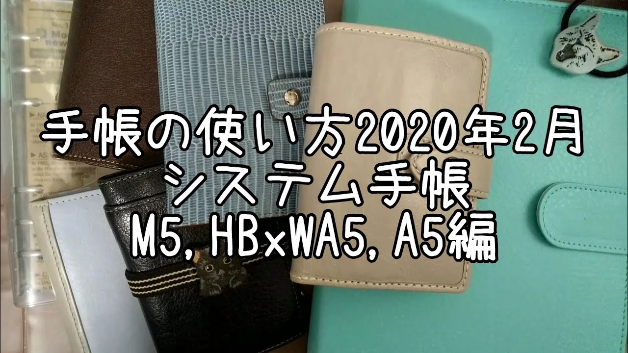手帳の使い方年2月 システム手帳m5 Hbxwa5 A5編 Youtube