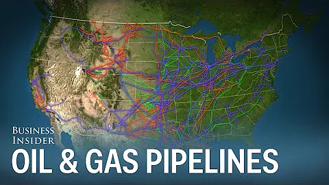 Animated map of the major oil and gas pipelines in the US