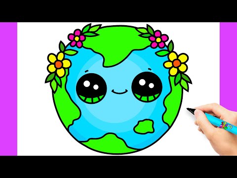 Рисование Земли Земля - Как Легко Нарисовать Планету Рисование Легкие Чертежи