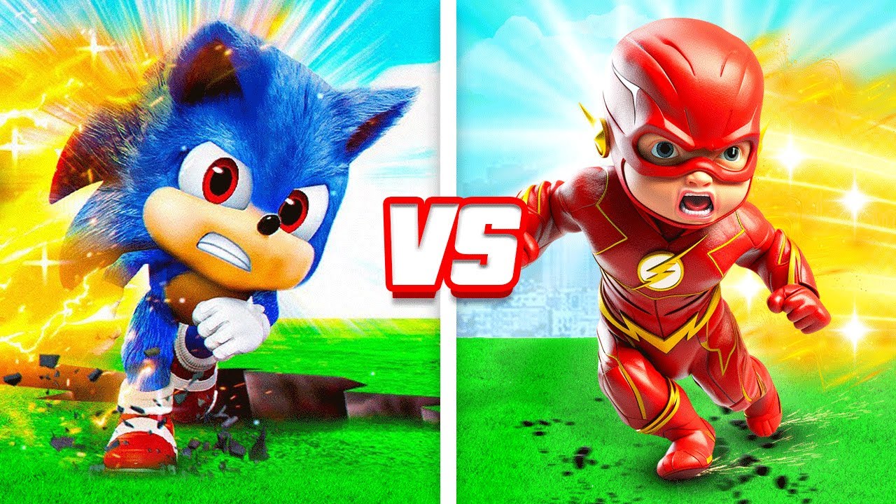Baby SONIC vs. Baby FLASH In GTA 5!