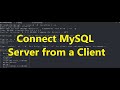 Learn how to connect from a client computer to the MySQL server.