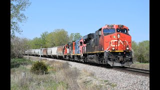 A quick chase of CN M338 with a nice P5 horn