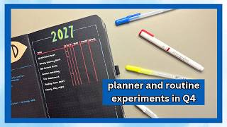 2027 Prep: Planning and Routine Experiments!