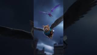The Knight of Feathers🤣#cats #cat #shortvideo