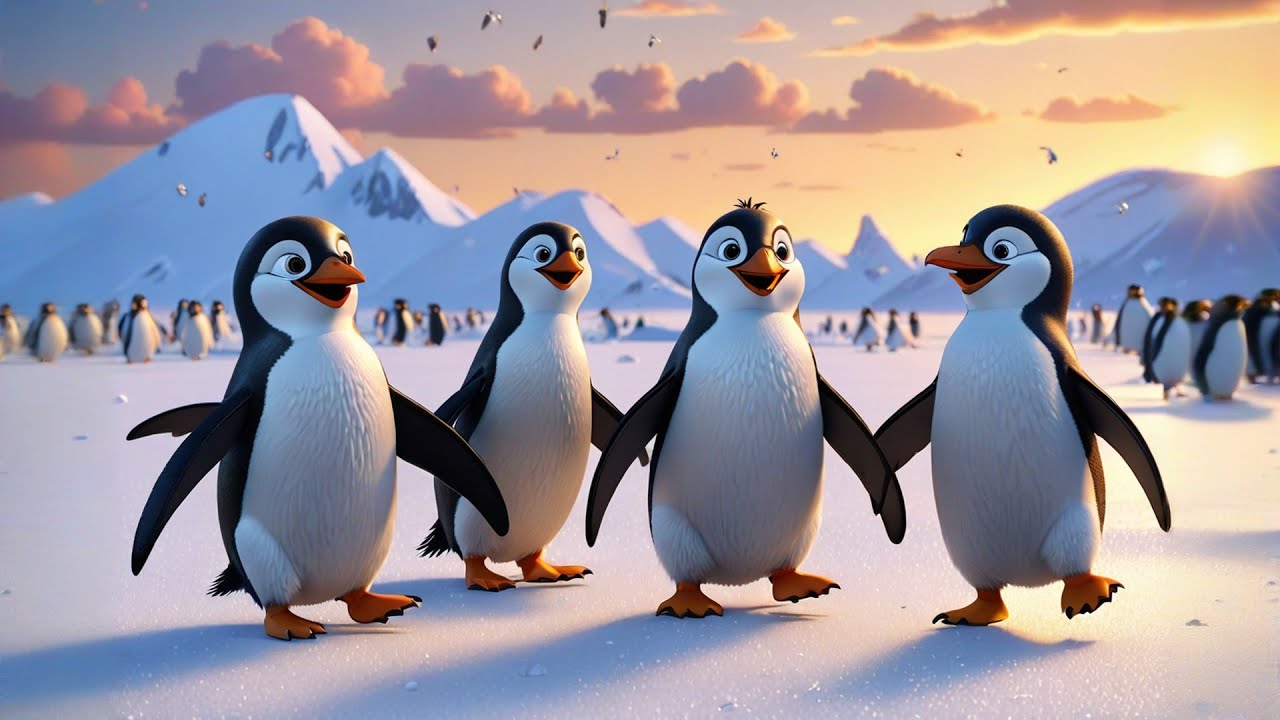 Penguin Dance on the Ice | Winter Animal Song for Kids | Nursery Rhymes ...
