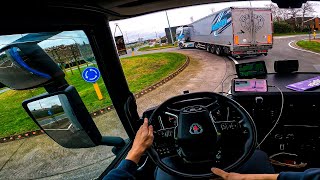 POV TRUCK DRIVING ON SCANIA