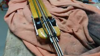 Spearfishing Teak Gun (inverted Roller) almost ready, DIY Teak Speargun