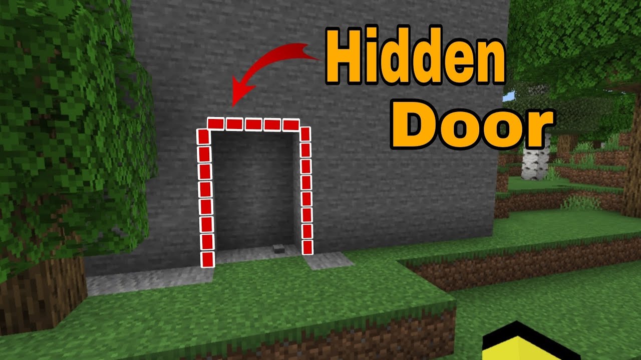 Minecraft Hidden Door || How to make a Hidden Door in minecraft - YouTube