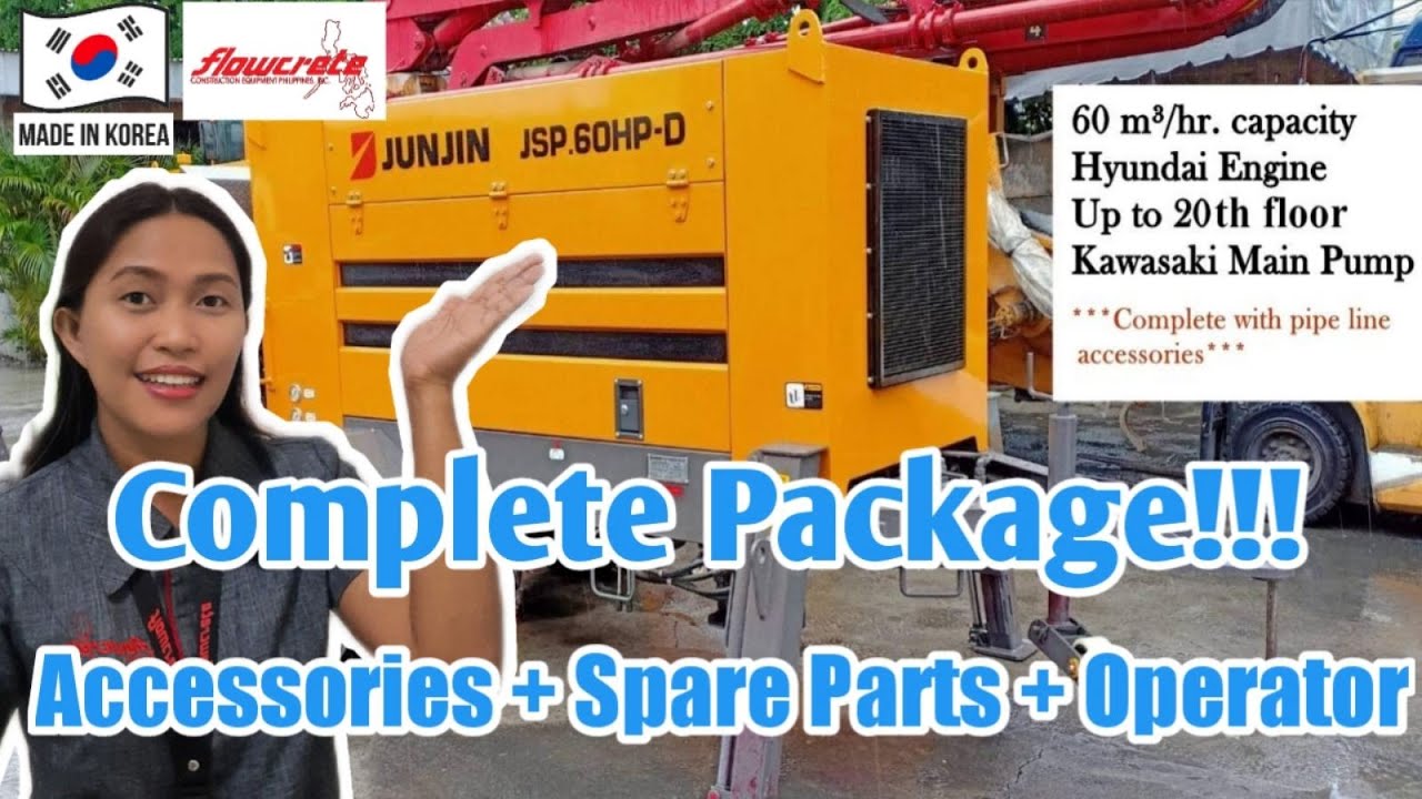 JSP.60HP-D Junjin Stationary | Trailer Mounted Line Pump | ACRG Batching Plant 