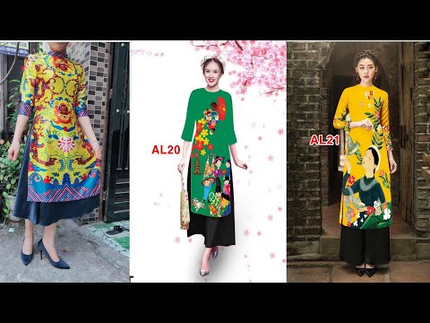 Áo dài cách tân đẹp sang, nhiều họa tiết mẫu mới nhất-Áo dài cách tân 2020