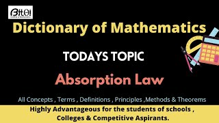 Absorption Law | Set Theory | Dictionary of Mathematics