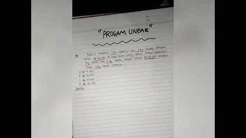 Soal cerita program linear kelas XI