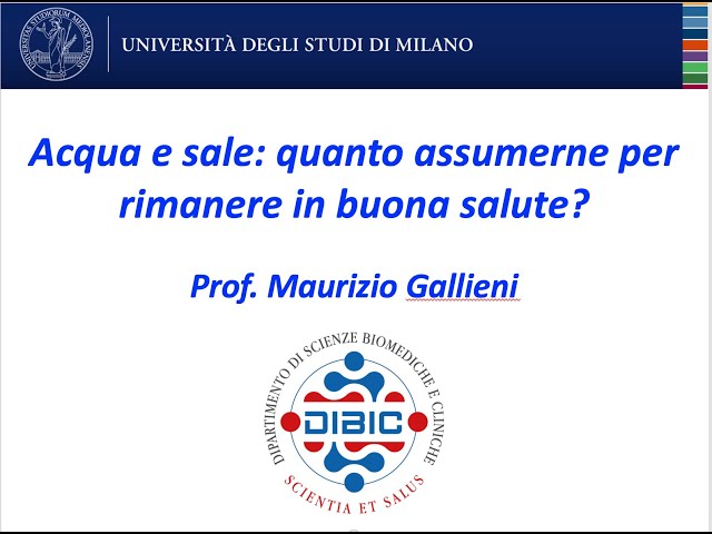 Watch DIBIC Webinar "Acqua e sale: quanto assumerne per rimanere in buona salute?" on YouTube.