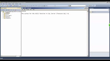 SQL ASCII Function - how to use ASCII function