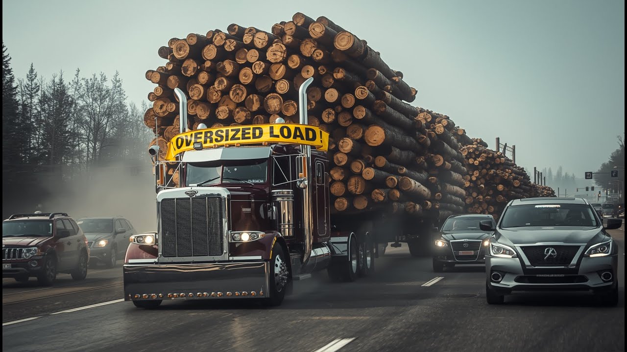 Extreme Logging Trucks in Action | Dangerous Wood Hauling & Fastest Tree Cutting Machines #6