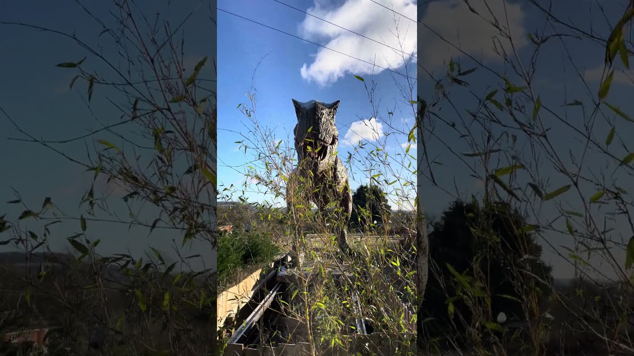 T Rex from Jurassic park themed scene