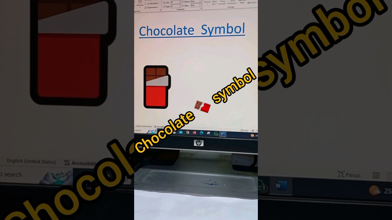 Chocolate 🍫 symbol shortcut in ms word 