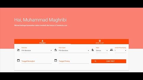 Demo Aplikasi Travelsuka | Pemesan tiket pesawat dan kereta api berbasis website