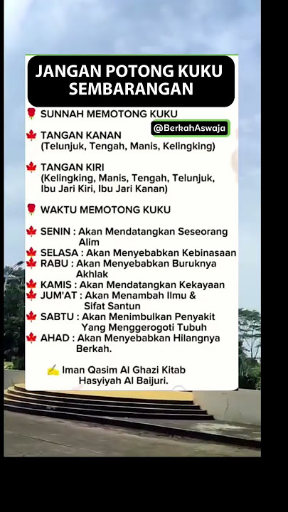 Jangan Potong Kuku Sembarangan! #sunnah #shorts
