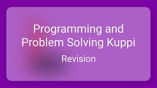 Famous Programming and Problem Solving Kuppi (Paper Discussion - P1) [1YR1SEM] Wealth