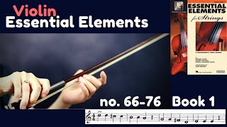 [Essential Elements Violin] Book 1. #66-#76