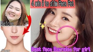 Best Korean face exercises for girls | 8 Exercise to Slim Face Fat | Bài tập cho khuôn mặt thon gọn