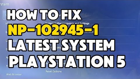 How To Fix PS5 Error NP-102945-1 Please install The system software PS5