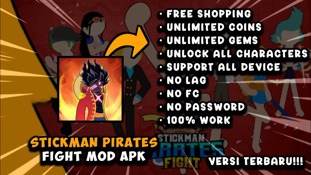 STICKMAN PIRATES FIGHT MOD APK [ БЕЗ PW ] || ПОСЛЕДНЯЯ ВЕРСИЯ!!!