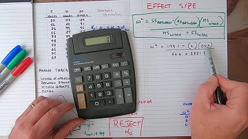 How To... Calculate Effect Size for ANOVA