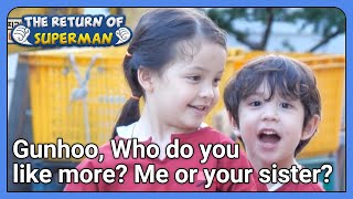 Gunhoo, Who do you like more? Me or your sister? (The Return of Superman) | KBS WORLD TV 210808