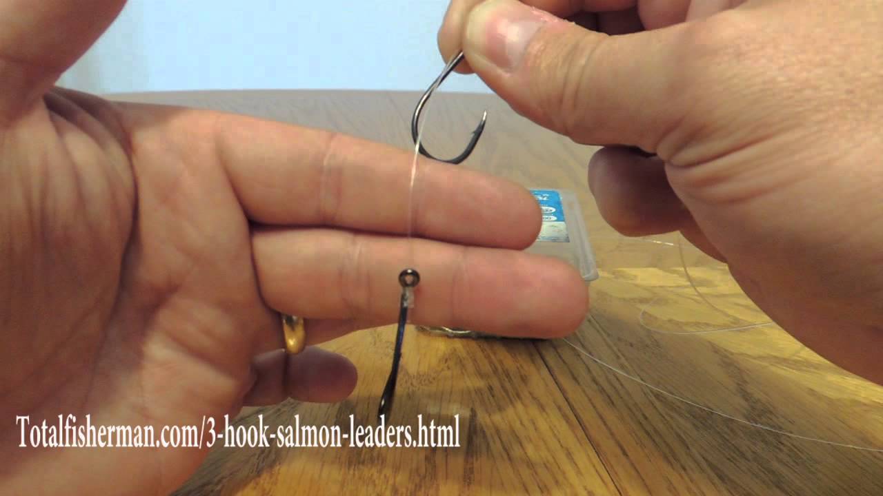 How to tie 3 hook salmon leaders and rigs 