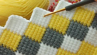Amazing * Super Easy Tunisian Crochet Baby Blanket For Beginners online Tutorial* #Tunisian
