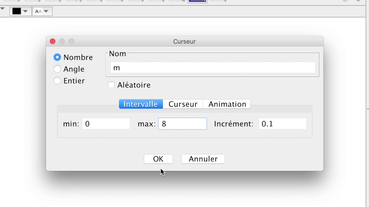 Creer Un Curseur Avec Geogebra Youtube