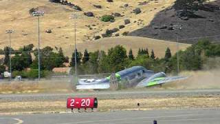 Twin Beech Runs off Runway