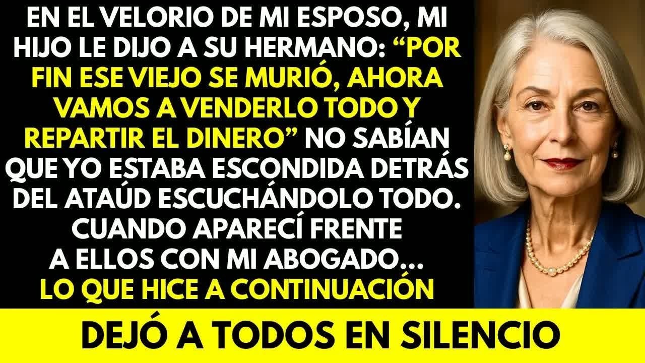 En el Funeral de Mi Esposo, oí a Mis Hijos traicionarme — Aparecí con mi Abogado