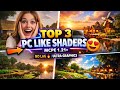 Top 3 'PC LIKE' Shaders for Minecraft PE 1.21+ 😍 || Best shaders For Minecraft pe ✨