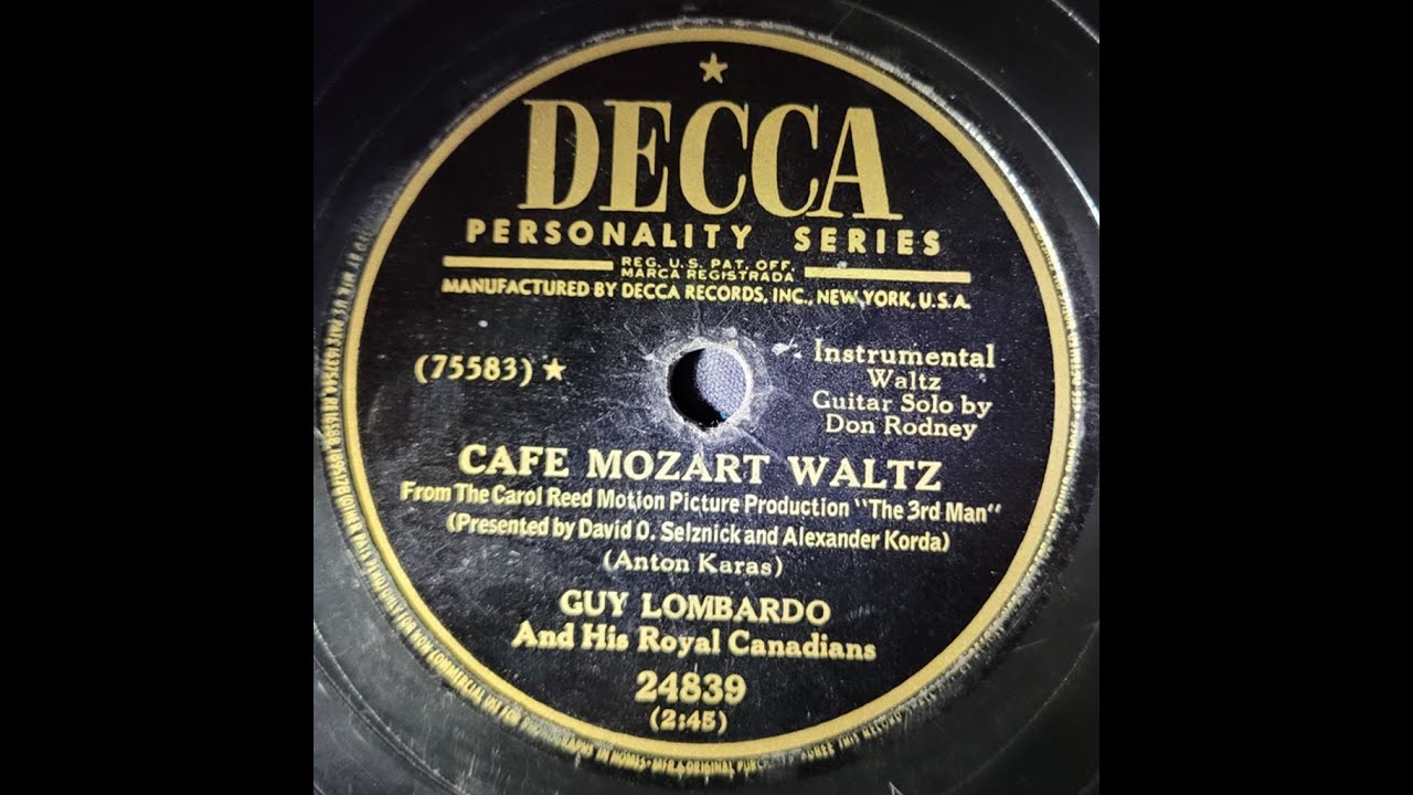 Guy Lombardo and His Royal Canadians The Café Mozart Waltz YouTube