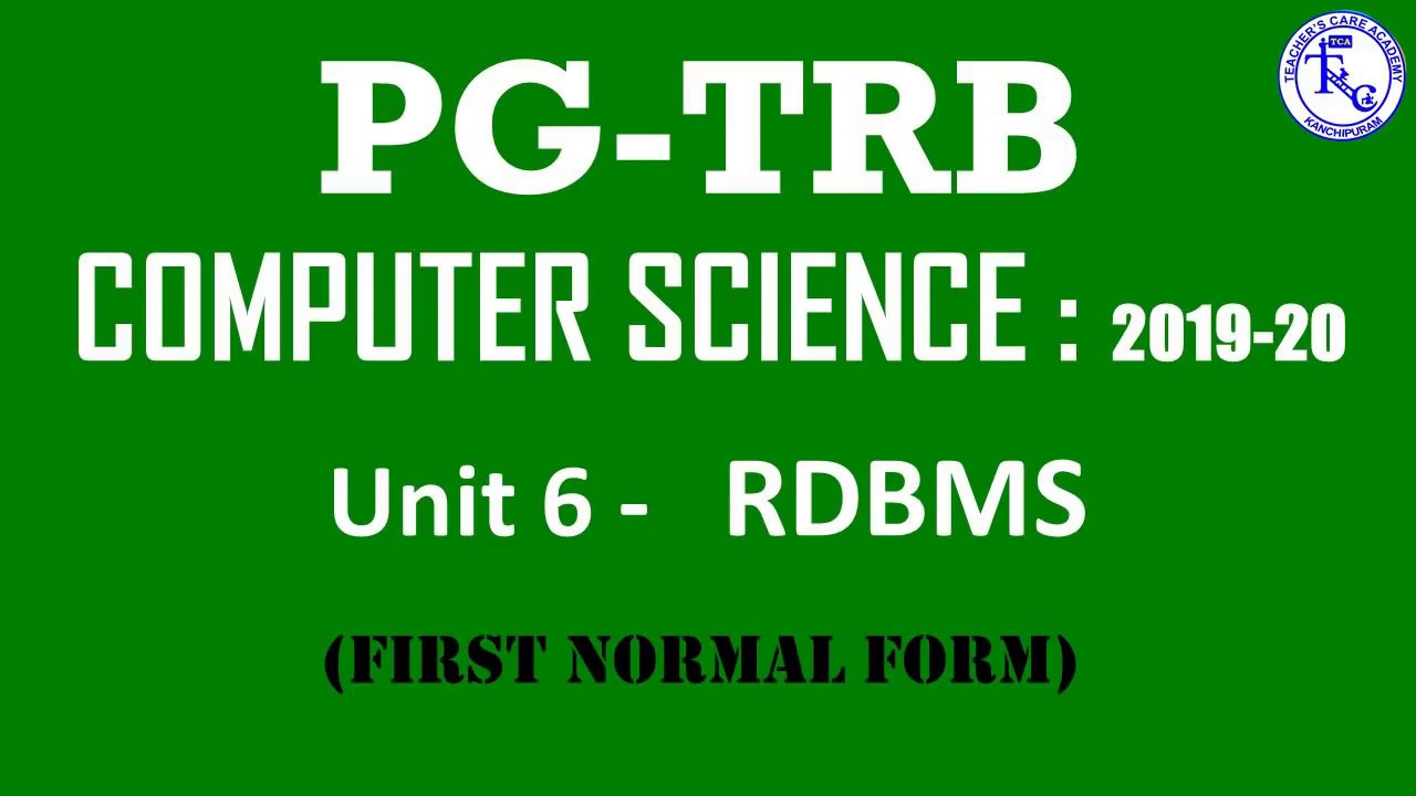 camera iphone 8 plus apk PG TRB 2019-20, COMPUTER SCIENCE, UNIT -6 RDBMS (First Normal Form)