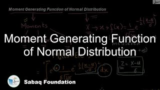 Moment Generating Function of Normal Distribution, Statistics Lecture | Sabaq.pk