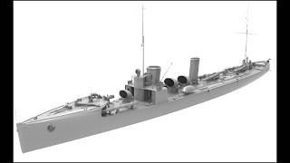 MRY-SFW SSMODEL RHWS72047-A 1/72 Military Model Kit Water Line.