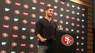 Garoppolo takes the hits but feels ‘awesome’