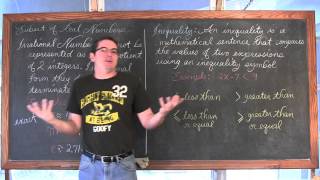 Classification of Real Numbers, Inequalities, and Number Line