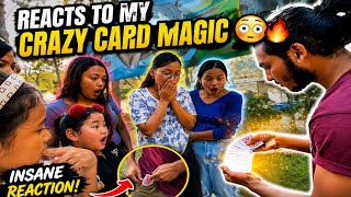 Girl Reacts to My Crazy Card Magic 😳🔥