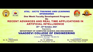 DAY 3(Session 3)ATAL FDP on Artificial Intelligence|| Tensorflow installation in Python with example